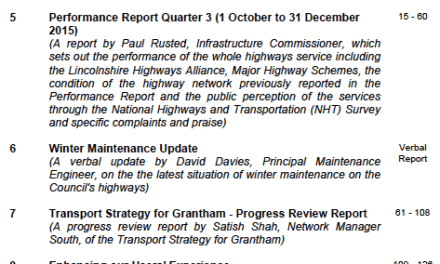 Lincolnshire Highways Scrutiny Committee to review Grantham Transport Strategy