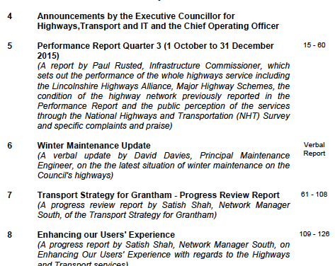 Lincolnshire Highways Scrutiny Committee to review Grantham Transport Strategy