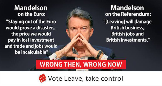 Lord Mandelson was wrong about the Euro and now he’s wrong about the EU