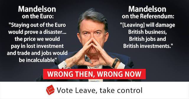 Lord Mandelson was wrong about the Euro and now he’s wrong about the EU
