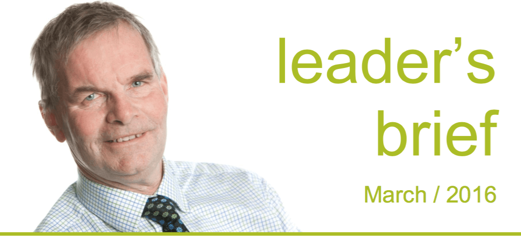 Leader’s Brief – March 2016