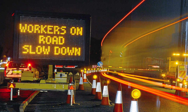 Nightime working on the roads