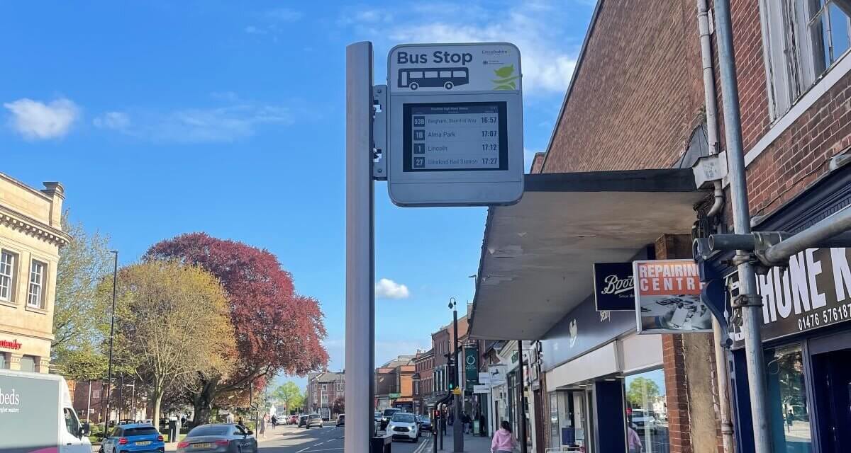 New Electronic Bus Boards Arrive in Grantham to Improve Passenger Journeys