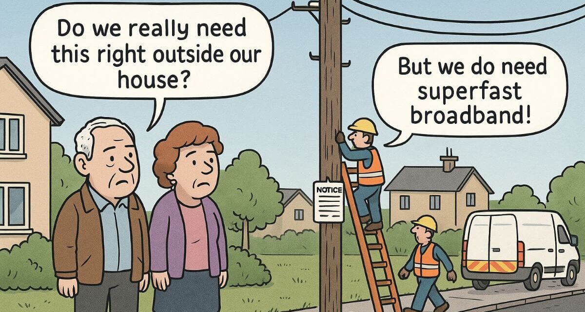 Why new broadband poles are appearing in Grantham
